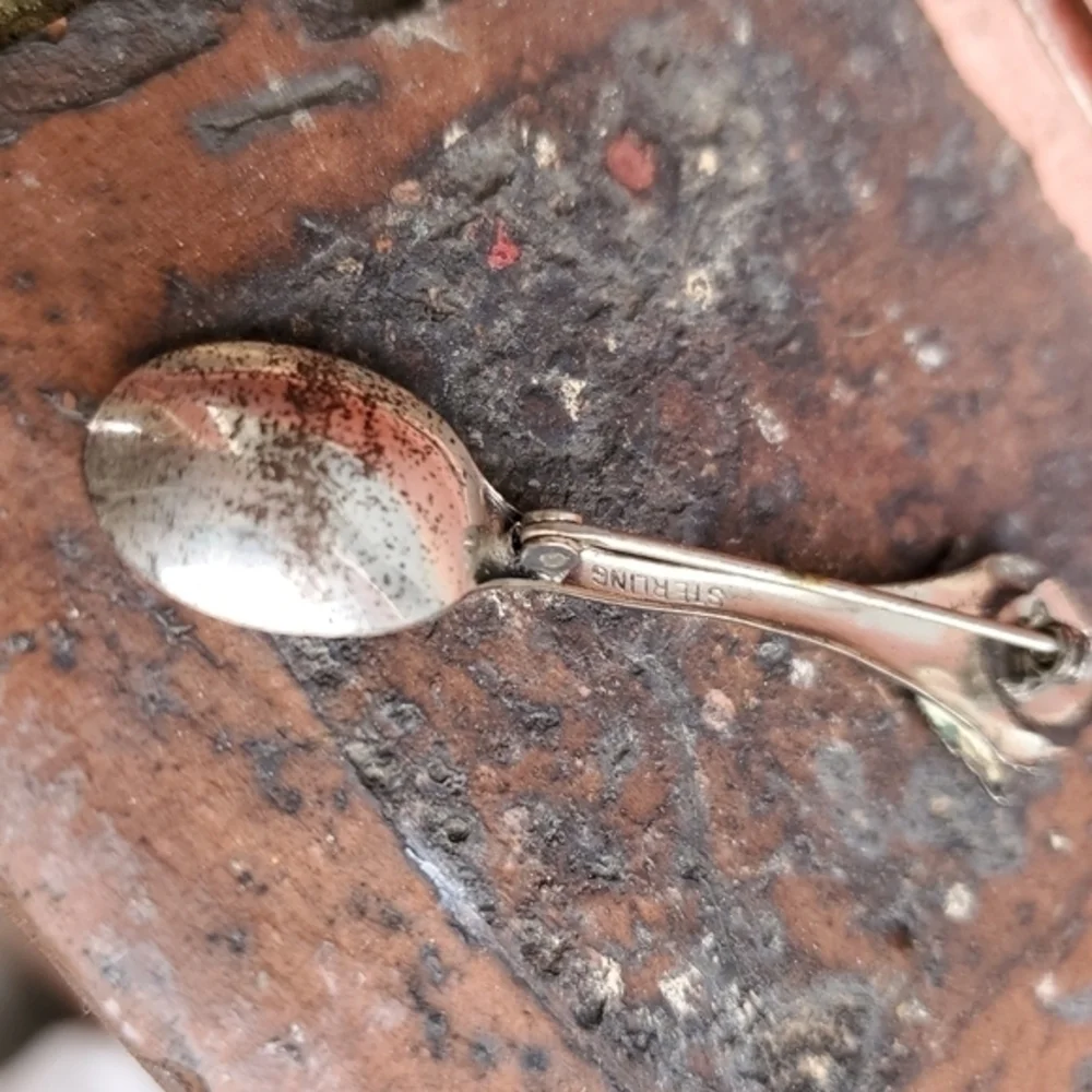 Vintage sterling‎ spoon brooch